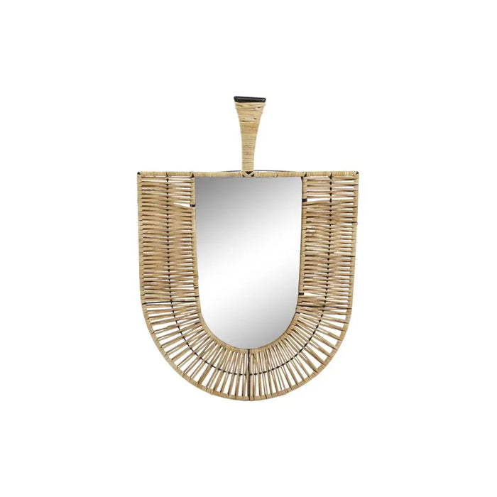 Wall mirror DKD Home Decor Brown Natural Fan Tropical 50 x 2,5 x 72 cm 52 x 2,5 x 72 cm - Декорация и Осветление<<<Дом