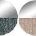 Wall mirror DKD Home Decor Green Golden Fringe 50 x 0,5 x 50 cm (2 Units) - Декорация и Осветление<<<Дом
