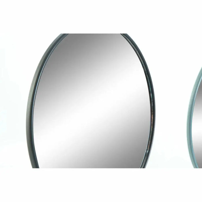 Wall mirror DKD Home Decor Metal Dark grey Light grey 2 Units (17 x 17 x 27,7 cm) - Декорация и Осветление<<<Дом