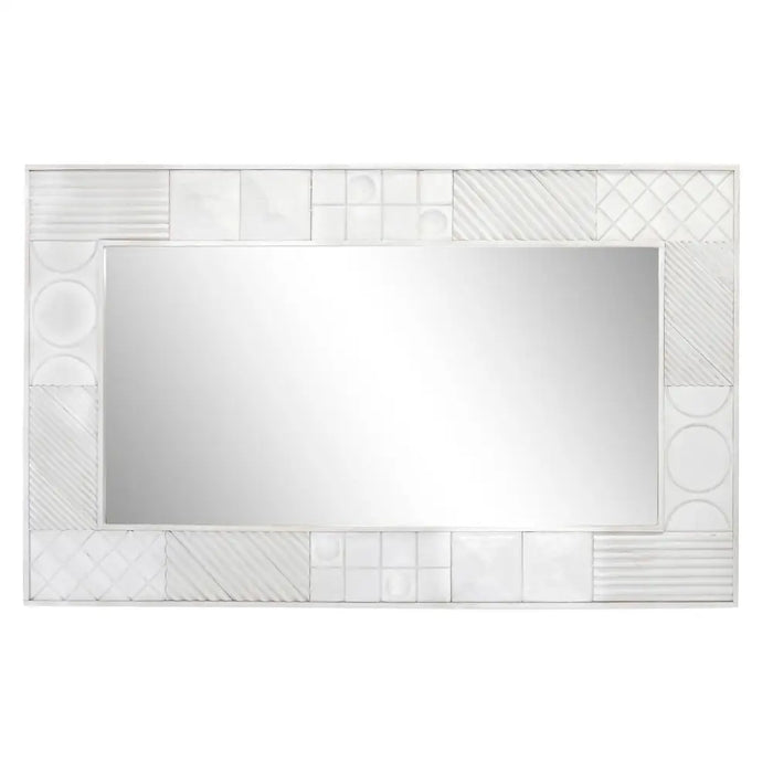 Wall mirror DKD Home Decor White Modern Rhombus 154 x 4 x 94 cm - Декорация и Осветление<<<Дом