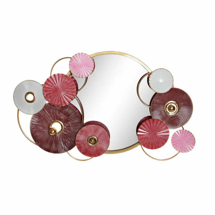 Wall mirror DKD Home Decor White Pink Golden Modern Circles 116 x 8 x 71 cm - Декорация и Осветление<<<Дом