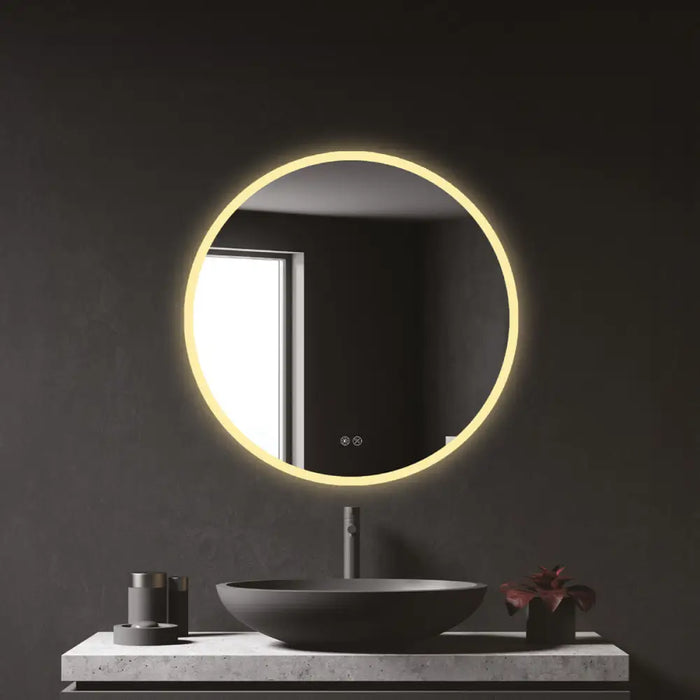 Wall mirror EDM 32436 20 W Ø 60 cm Transparent Aluminium Circular LED Light - Баня<<<Дом Градина<<<BigBuy&&&Аксесоари и