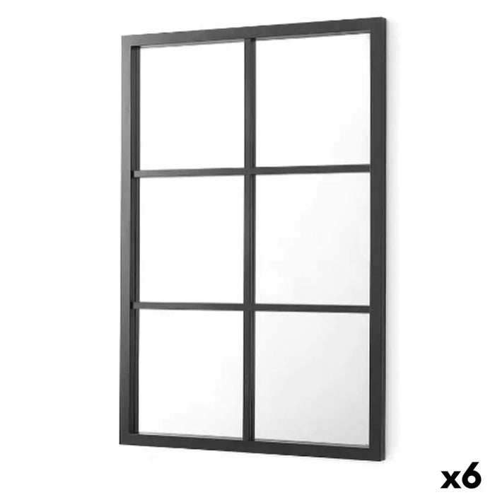 Wall mirror Gift Decor Black Squares 70 x 47 x 2 cm (6 Units) - Декорация и Осветление<<<Дом