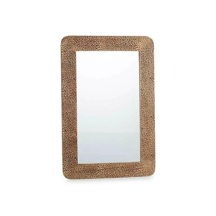 Wall mirror Gift Decor Brown Sheets 90 x 60 x 2 cm Rectangular - Декорация и Осветление<<<Дом