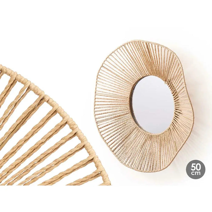 Wall mirror Gift Decor Natural Waves 52 x 9 x 51 cm (4 Units) - Декорация и Осветление<<<Дом
