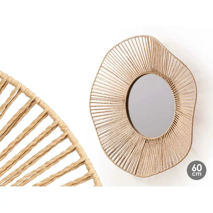 Wall mirror Gift Decor Natural Waves 59 x 11 x 59 cm (4 Units) - Декорация и Осветление<<<Дом