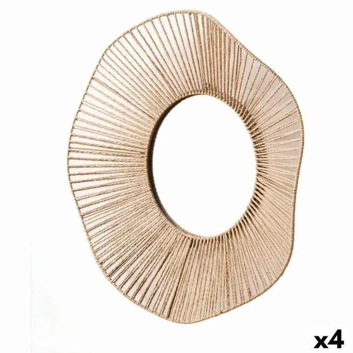 Wall mirror Gift Decor Natural Waves 59 x 11 x 59 cm (4 Units) - Декорация и Осветление<<<Дом