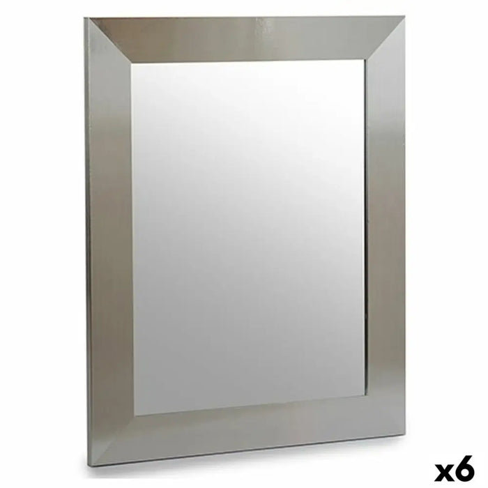Wall mirror Gift Decor Silver 39 x 1,5 x 49 cm 39 x 49 x 2 cm Rectangular (6 Units) - Декорация и Осветление<<<Дом