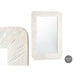 Wall mirror Gift Decor White Brown Stripes 90 x 60 x 2 cm Rectangular - Декорация и Осветление<<<Дом