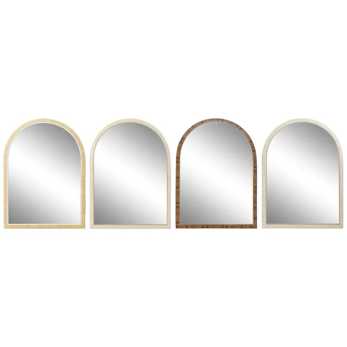 Wall mirror Home ESPRIT Brown Beige Natural Ivory Scandi 55 X 2 X 75 cm (4 Units) - Декорация и Осветление<<<Дом