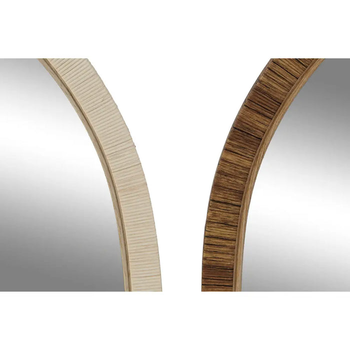 Wall mirror Home ESPRIT Brown Beige Natural Ivory Scandi 55 X 2 X 75 cm (4 Units) - Декорация и Осветление<<<Дом