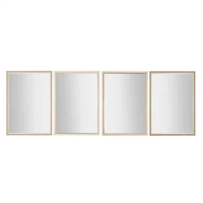Wall mirror Home ESPRIT White Brown Beige Grey 66 x 2 x 92 cm 70 x 2 x 97 cm (4 Units) - Декорация и Осветление<<<Дом