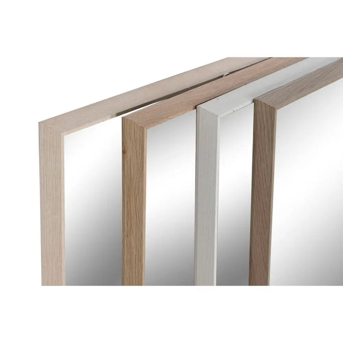 Wall mirror Home ESPRIT White Brown Beige Grey Crystal polystyrene 63,3 x 2,6 x 89,6 cm (4 Units) - Декорация и