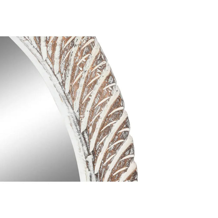 Wall mirror Home ESPRIT White Brown Stripped Engraving 75 x 4 x 90 cm - Декорация и Осветление<<<Дом