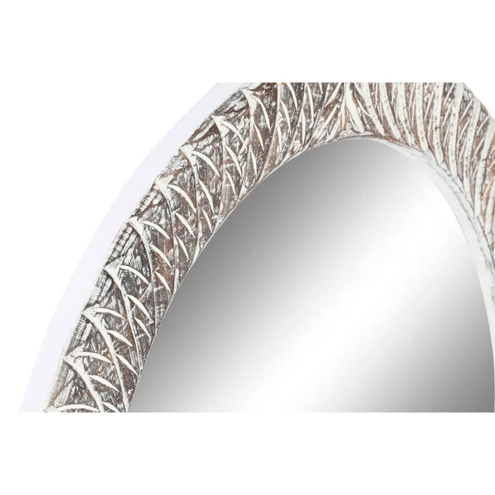 Wall mirror Home ESPRIT White Brown Stripped Engraving 75 x 4 x 90 cm - Декорация и Осветление<<<Дом