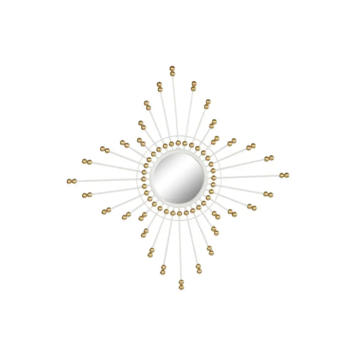 Wall mirror Home ESPRIT White Golden 80 x 2,5 x 80 cm - Декорация и Осветление<<<Дом