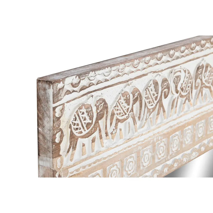 Wall mirror Home ESPRIT White Natural Elephant Indian Man 83 x 4 x 121 cm - Декорация и Осветление<<<Дом
