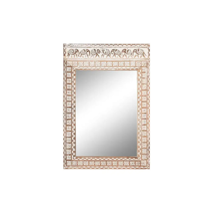Wall mirror Home ESPRIT White Natural Elephant Indian Man 83 x 4 x 121 cm - Декорация и Осветление<<<Дом