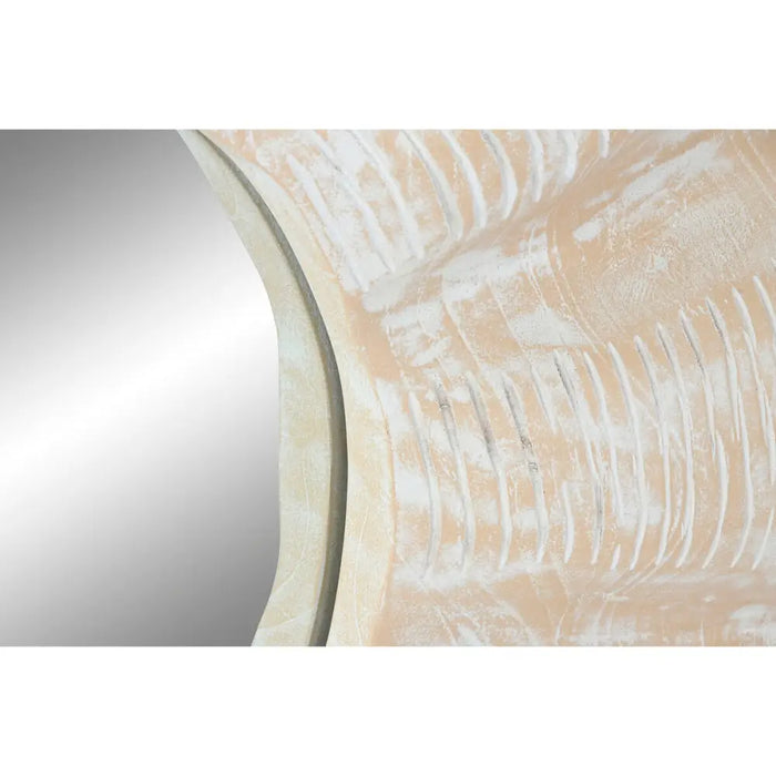 Wall mirror Home ESPRIT White Stripped Engraving 76 x 7 x 76 cm - Декорация и Осветление<<<Дом