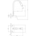 WALL MIXER FOR KITCHEN INTER CERAMIC LINNI GRAY - Смесители за кухня<<<Кухня<<<Praktiker&&&Смесители за