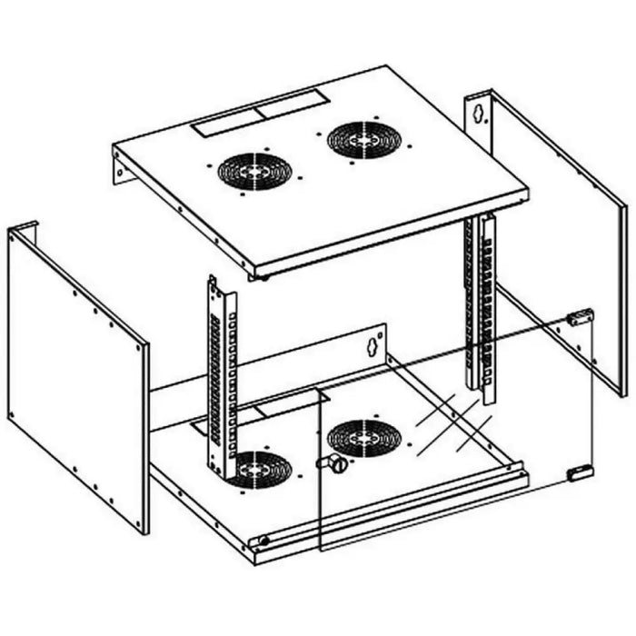 Wall-mounted Rack Cabinet Techly 023608 - Комуникационни Шкафове<<<Компютър Мрежи и компоненти<<<Компютри|