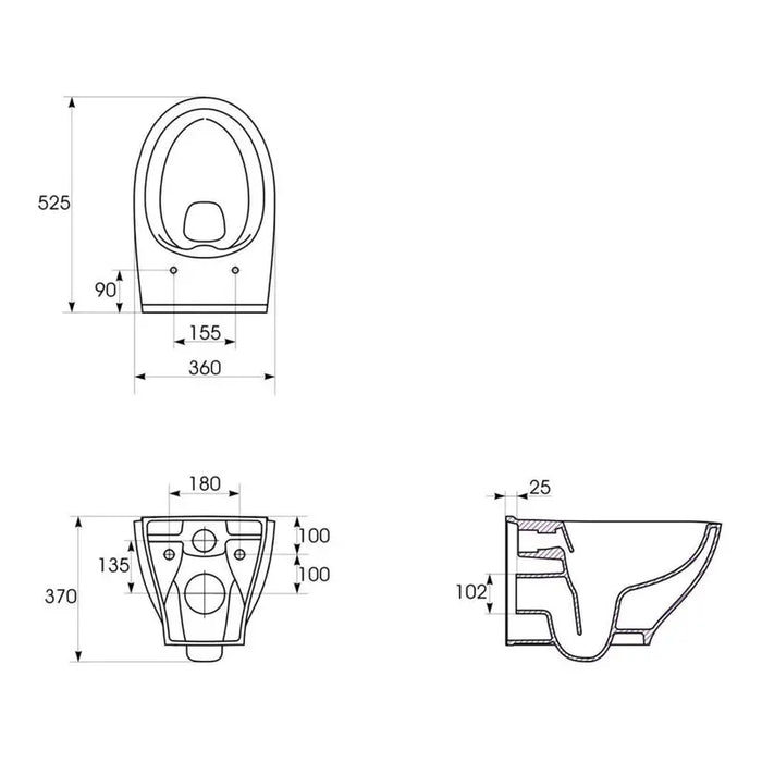 WALL-MOUNTED TOILET SET WITH SEAT CERSANIT MODUO CLEAN ON - Тоалетни чинии<<<Санитарна керамика и
