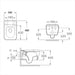 WALL-MOUNTED TOILET SET WITH SEAT INTER CERAMIC 3435W SLIM SEAT - Тоалетни чинии<<<Санитарна керамика и
