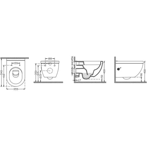 WALL-MOUNTED TOILET WITH BIDET AND BUILT-IN FAUCET DURA SIRIUS - Тоалетни чинии<<<Санитарна керамика и