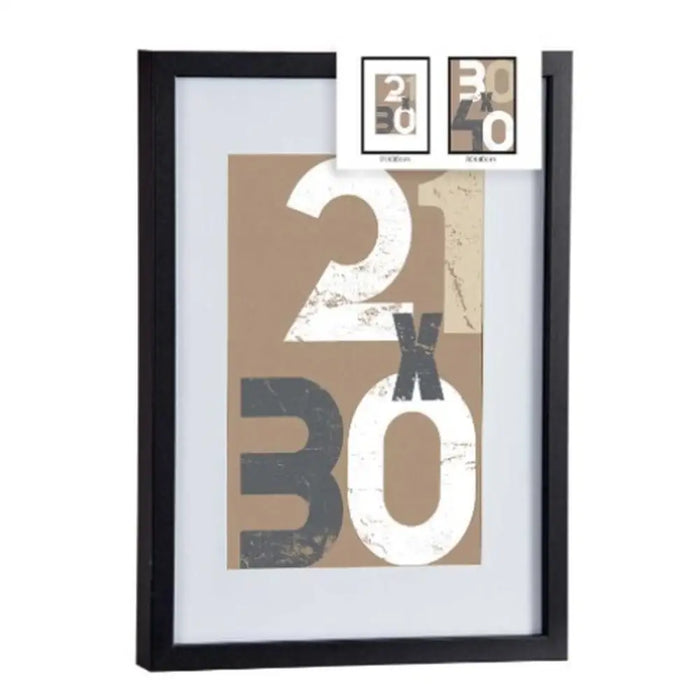 Wall photo frame Gift Decor Black Glass MDF Wood 30 x 40 cm (6 Units) - Декорация и Осветление<<<Дом