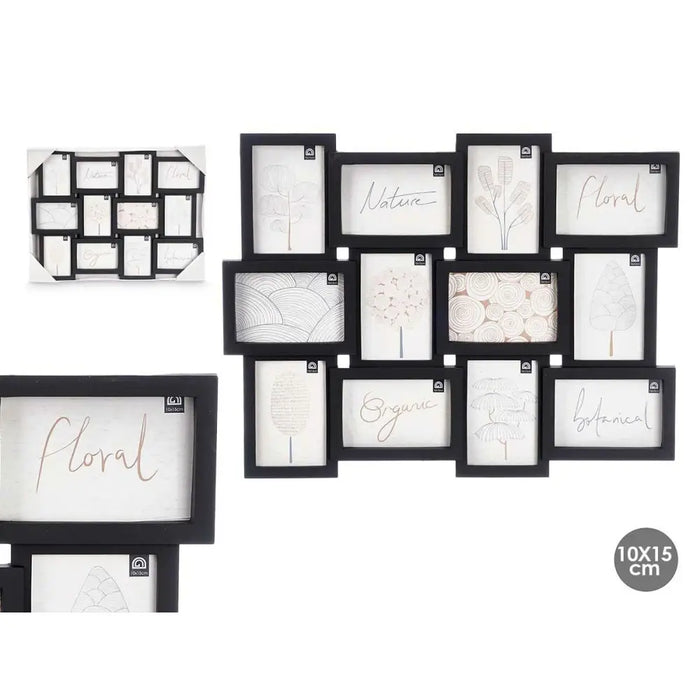 Wall photo frame Gift Decor Black polypropylene (4 Units) - Декорация и Осветление<<<Дом Градина<<<BigBuy&&&Рамки за