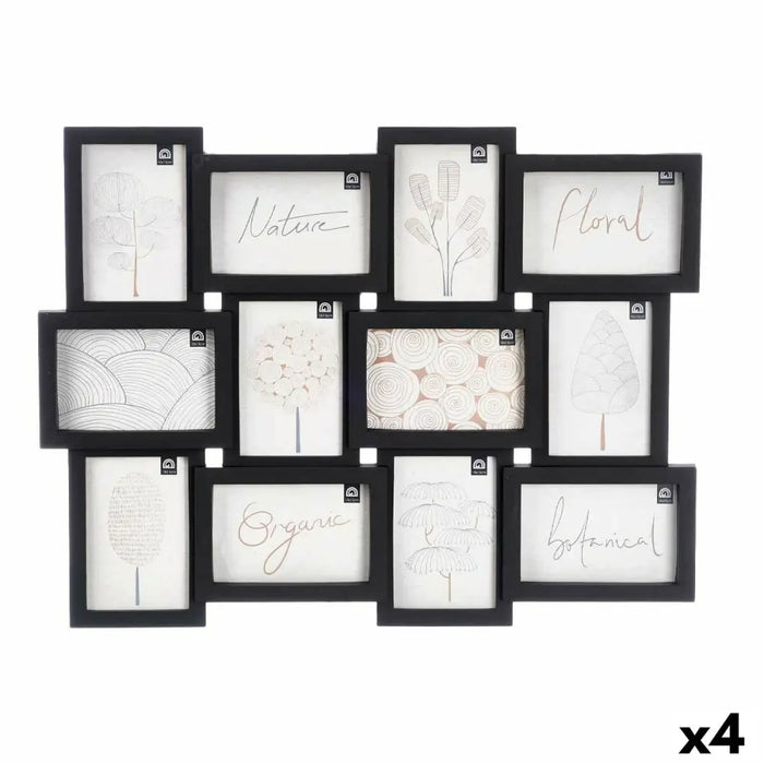 Wall photo frame Gift Decor Black polypropylene (4 Units) - Декорация и Осветление<<<Дом Градина<<<BigBuy&&&Рамки за