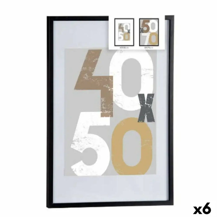 Wall photo frame Gift Decor Black polystyrene Plastic MDF Wood 50 x 70 cm (6 Units) - Декорация и Осветление<<<Дом