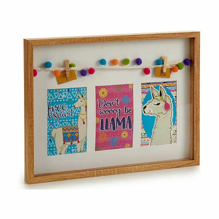 Wall photo frame Gift Decor Multicolour Wood Llama Tassels (8 Units) - Декорация и Осветление<<<Дом