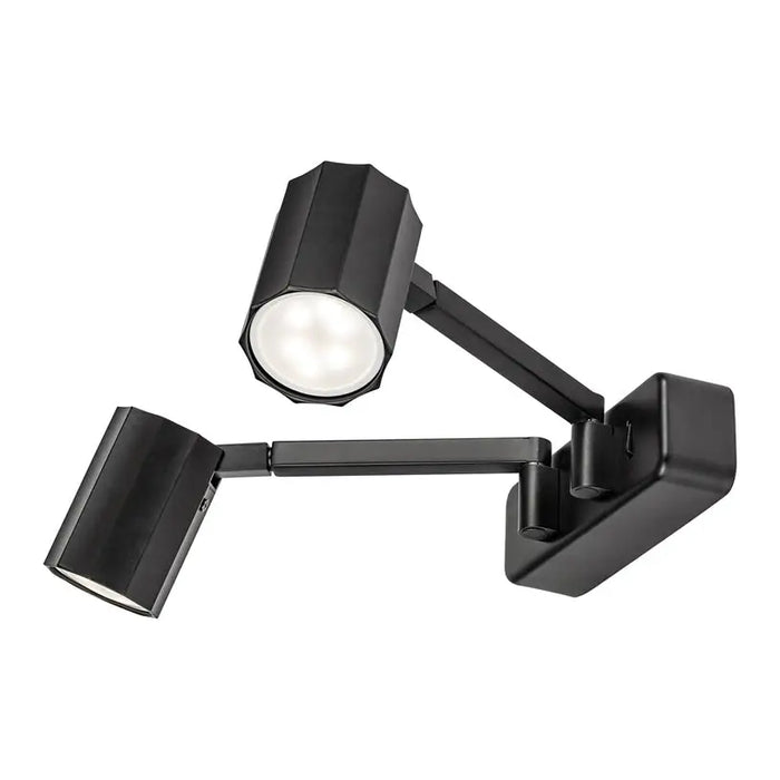 WALL SPOT 2XGU10 BLACK RABALUX KARTER - Спотове<<<Вътрешно осветление<<<Мебели и