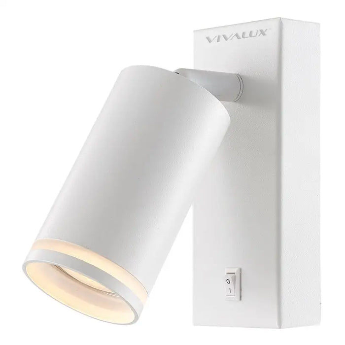 WALL SPOT WITH SWITCH GU10 WHITE VIVALUX KING - Спотове<<<Вътрешно осветление<<<Мебели и
