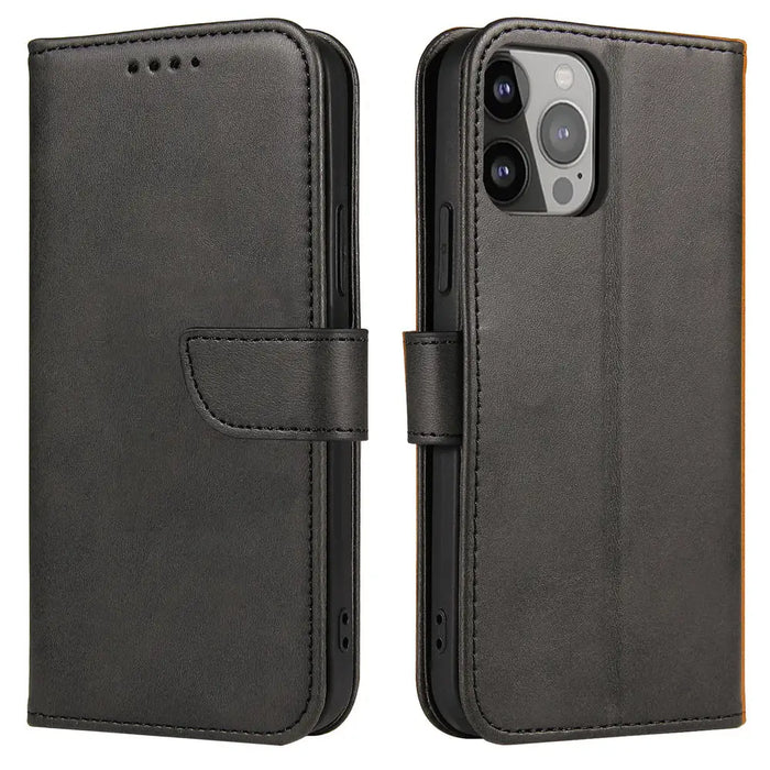 Wallet Case with Stand for iPhone 15 Pro Magnet Case - Black - Cell phone cases and covers<<<HurtelXML