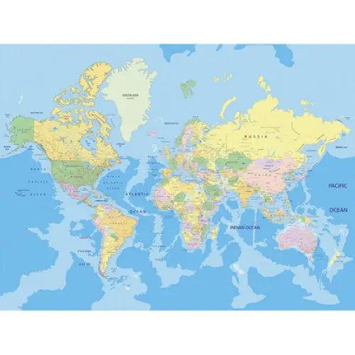 WALLPAPER PREMIUM XXL WORLD MAP 360X270 CM. 4Ch. - Фототапети<<<Тапети и фототапети<<<Мебели и