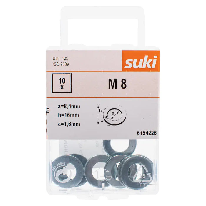 WASHER M8 8.4X16X1.6MM SUKI - Болтове и гайки<<<Винтове и болтови съединения<<<Инструменти и железария<<<Praktiker
