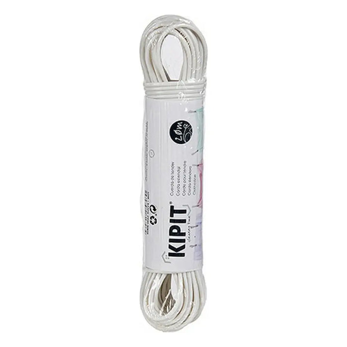 Washing Line Kipit White PVC 20 m 20,5 x 4 x 3,5 cm (12 Units) - Почистване Прахосмукачки И Гладене<<<Дом