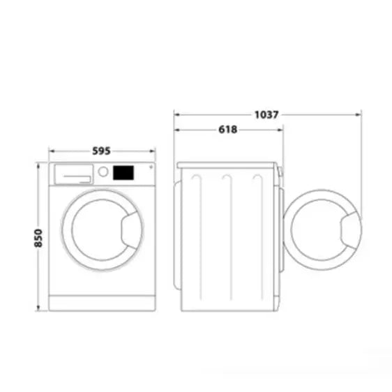 Washing machine INDESIT MTWA 91284 W EE 9 kg 1200 rpm. - Перални с предно зареждане<<<Перални<<<Едра бяла