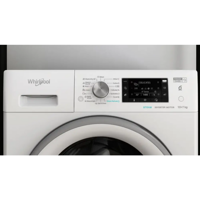 Washing machine with dryer Whirlpool FFWDD 1076258 SV EE 1600 rpm 10.00 kg 7 kg E White - Перални със сушилни<<<Перални