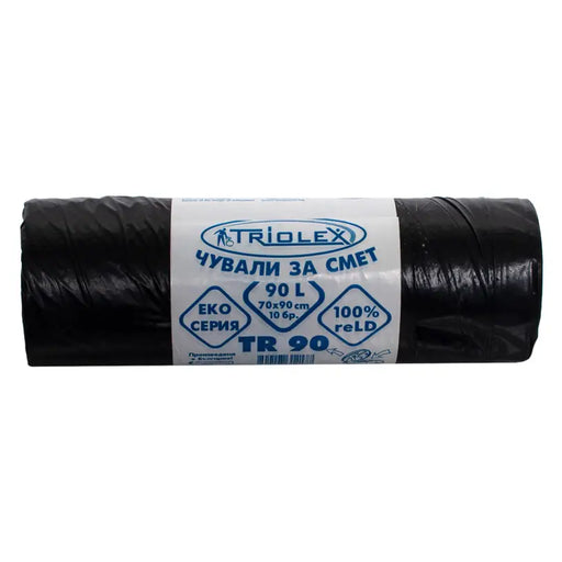 WASTE BAGS ROLL 90L 70 CM X 90 CM LDPE 10 PCS MEGAPORT - Кошове и торби за отпадъци<<<Домашни