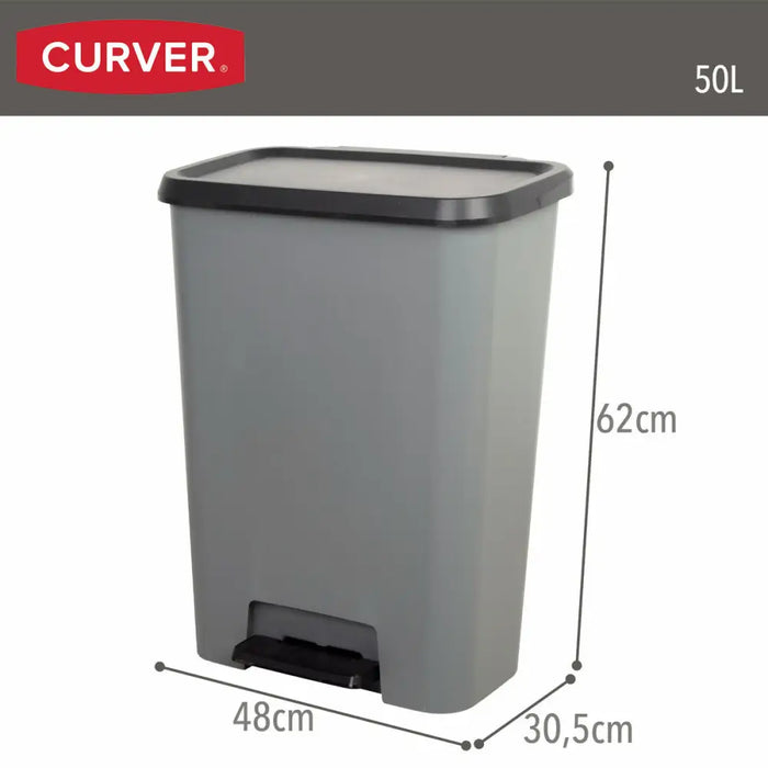 Waste bin Curver Dark grey Plastic 50 L (5 Units) - Почистване Прахосмукачки И Гладене<<<Дом Градина<<<BigBuy&&&Други