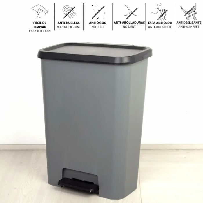 Waste bin Curver Dark grey Plastic 50 L (5 Units) - Почистване Прахосмукачки И Гладене<<<Дом Градина<<<BigBuy&&&Други