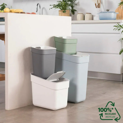 Waste bin Curver Grey Plastic 30 L (6 Units) - Почистване Прахосмукачки И Гладене<<<Дом Градина<<<BigBuy&&&Други