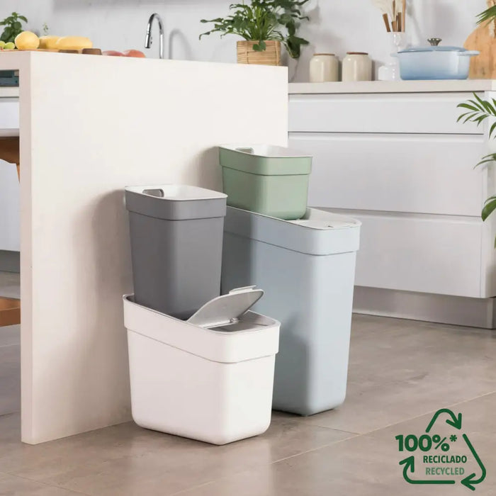Waste bin Curver White Plastic 30 L (6 Units) - Почистване Прахосмукачки И Гладене<<<Дом Градина<<<BigBuy&&&Други