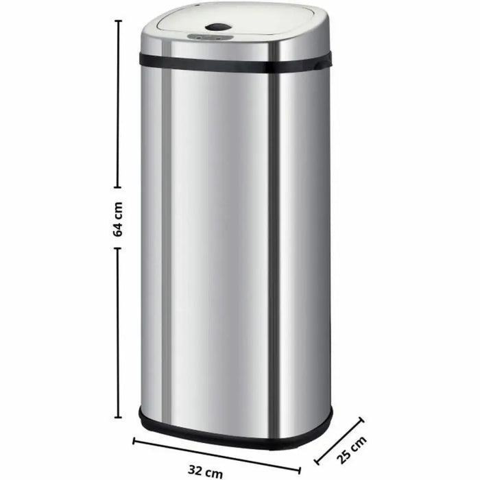 Waste bin Kitchen Move Grey Metal - Почистване Прахосмукачки И Гладене<<<Дом Градина<<<BigBuy&&&Други продукти за