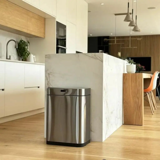 Waste bin Kitchen Move Grey Metal Stainless steel 60 L - Почистване Прахосмукачки И Гладене<<<Дом