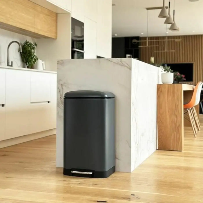 Waste bin Kitchen Move Grey Stainless steel - Почистване Прахосмукачки И Гладене<<<Дом Градина<<<BigBuy&&&Други