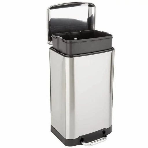 Waste bin Kitchen Move Stainless steel 30 L Grey - Почистване Прахосмукачки И Гладене<<<Дом Градина<<<BigBuy&&&Други